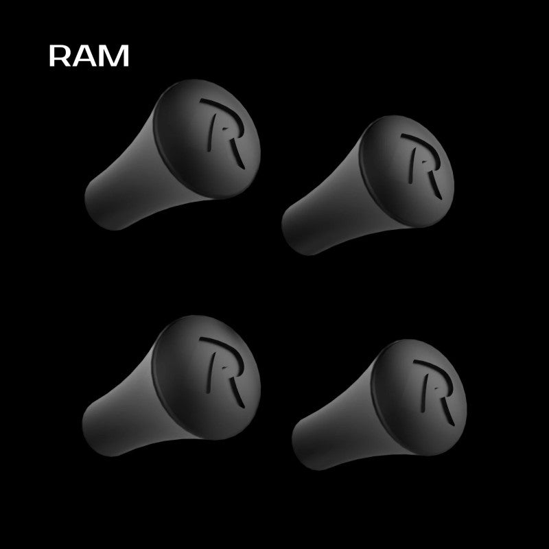 RAM Mounts X Grip Tappo In Gomma Confezione Da 4 Ricambio RAP UN CAP 4U RAM Mounts X Grip Tappo In Gomma Confezione Da 4 Ricambio RAP UN CAP 4U